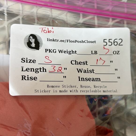 155. Tobi Blush Pink Lace Up Tie Neck Cut Out Back Fit & Flare Dress Small - Picture 11 of 11